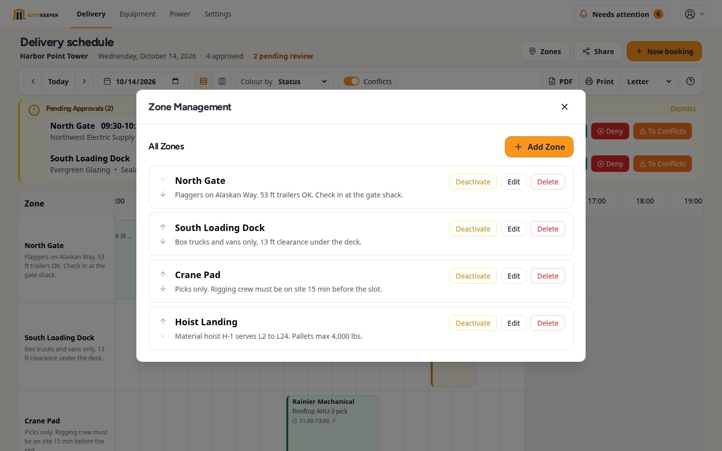 Adding delivery zones with custom hours